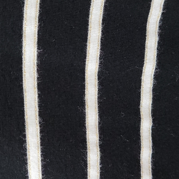 Love & Legend Black and White Striped Drop Shoulder Sequin Detail Top 3x - Picture 9 of 9